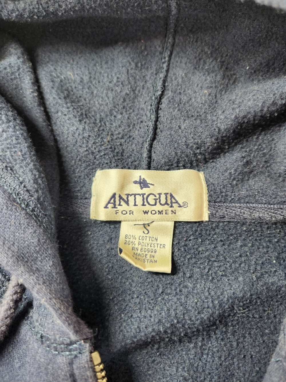 Antigua Boston Red Sox Women’s Small XS Full Zip Hoodie Faded Navy MLB Baseball - Picture 9 of 13